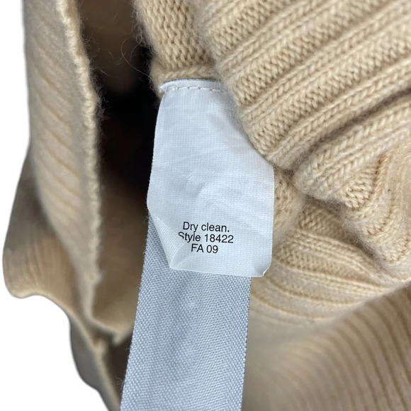 J Crew Beige Button Up Wool Blend Cardigan Women’s Size Large Bohemian Preppy - Picture 8 of 9